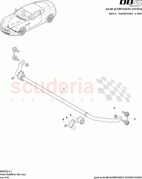 Part Diagram for Aston Martin 8D33-5494-AB