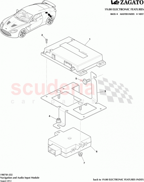Part Diagram for Aston Martin CG43-10E887-LH