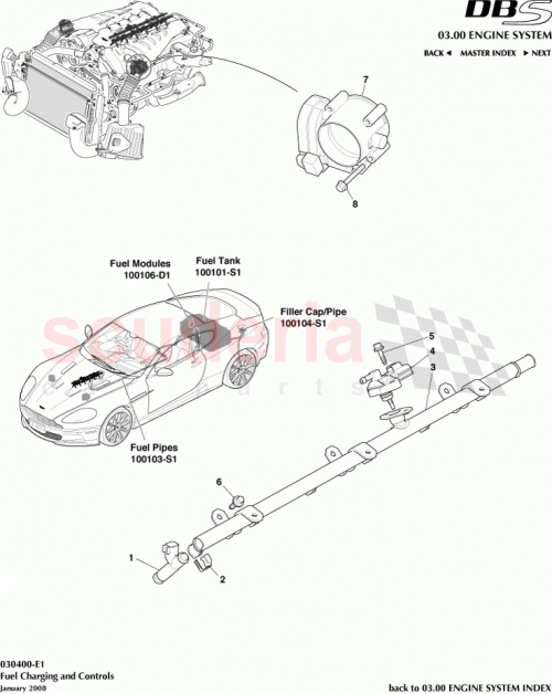Part Diagram for Aston Martin 704570