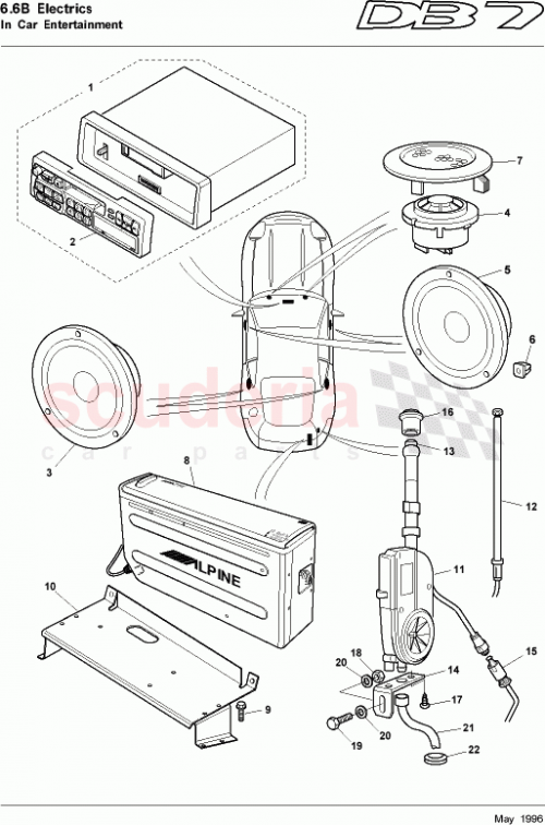 Part Diagram for Aston Martin 37-81908