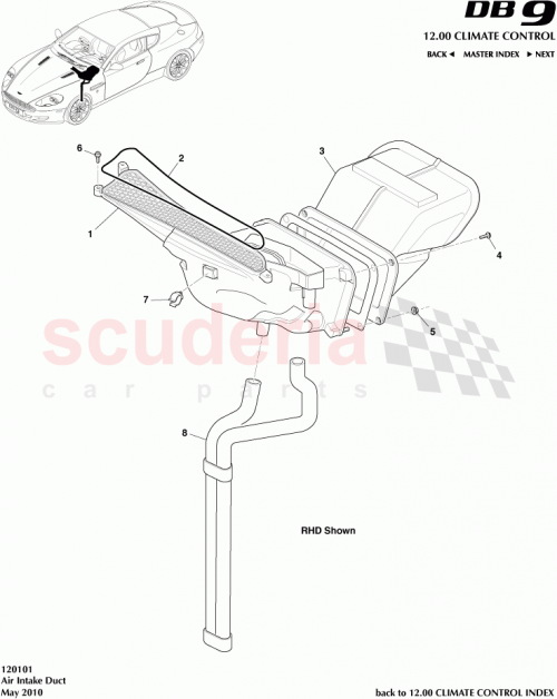 Part Diagram for Aston Martin 702944