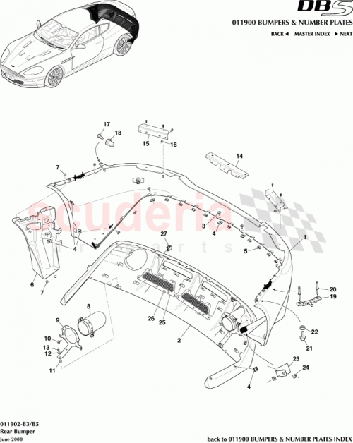 Part Diagram for Aston Martin 8D33-17K835-DL