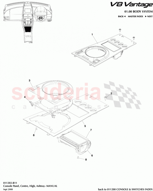 Part Diagram for Aston Martin 6G33-045A66-DB