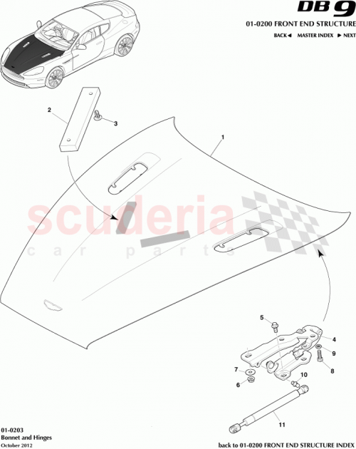 Part Diagram for Aston Martin DG43-16C826-AC