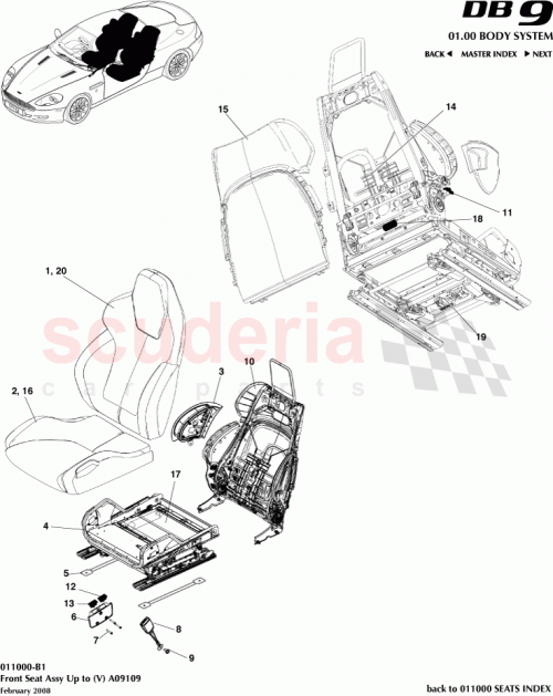 Part Diagram for Aston Martin 702526