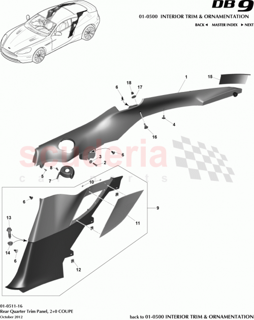 Part Diagram for Aston Martin EG43-310B09-CA