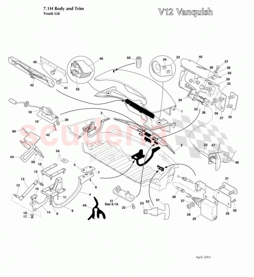 Part Diagram for Aston Martin 5R1340110BB