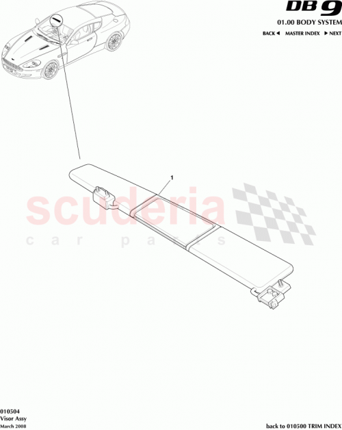 Part Diagram for Aston Martin 4G43-04140-AB