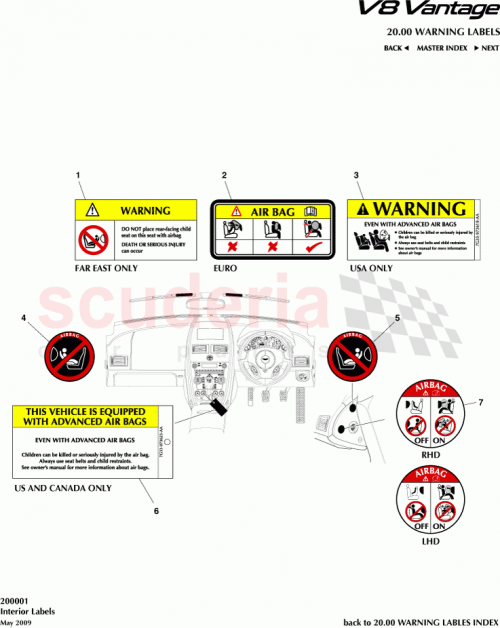 Part Diagram for Aston Martin 7G33-973623-AA