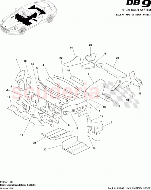 Part Diagram for Aston Martin 4G43-02292-AB