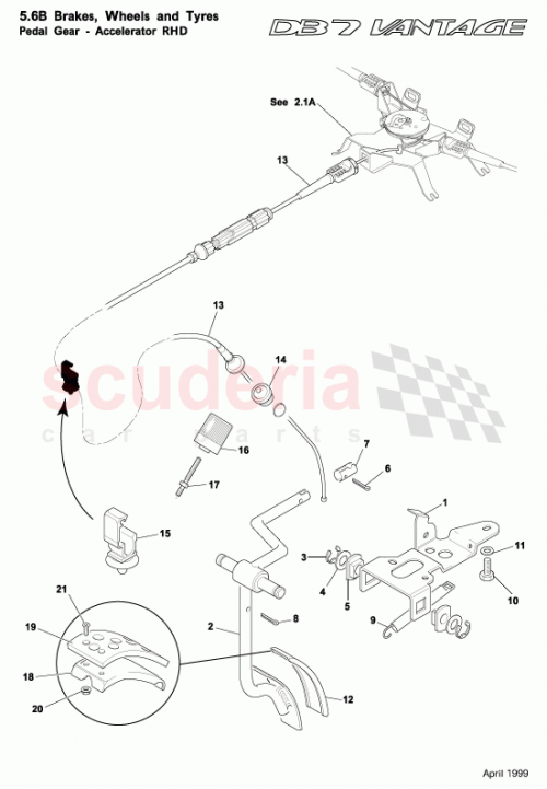 Part Diagram for Aston Martin 697357