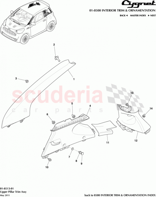Part Diagram for Aston Martin 90467-10167