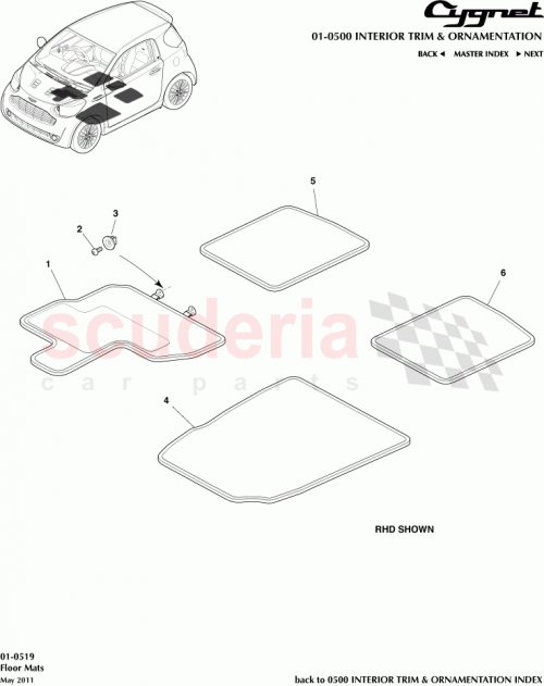 Part Diagram for Aston Martin AY2Y-130A09-ACW