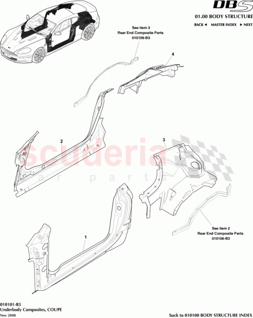 Part Diagram for Aston Martin 8D33-C41038-AD