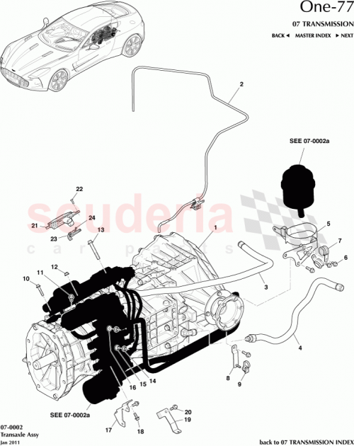 Part Diagram for Aston Martin 8D33-180107-D445