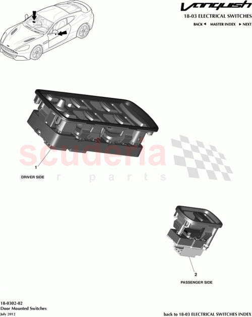 Part Diagram for Aston Martin ED33-14540-BB