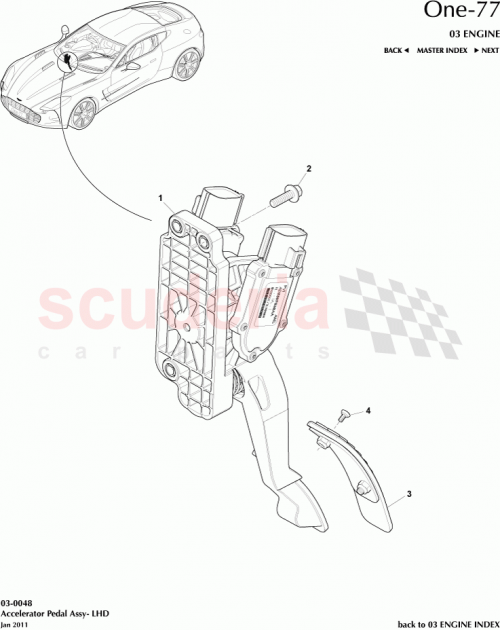 Part Diagram for Aston Martin 12023-14-5004-AA