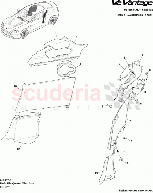 Part Diagram for Aston Martin 6G33-18W809-AC