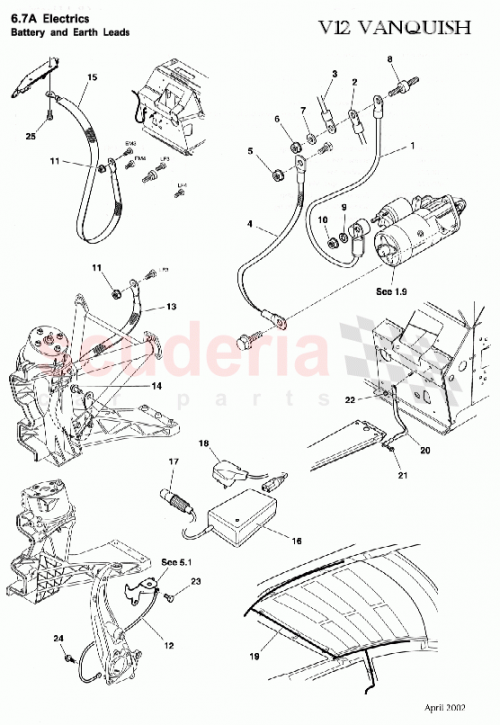 Part Diagram for Aston Martin 4R12-376276-AA