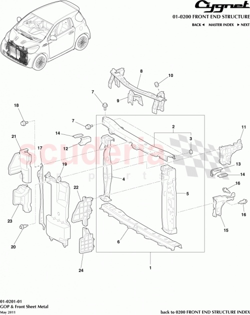Part Diagram for Aston Martin 53283-30010