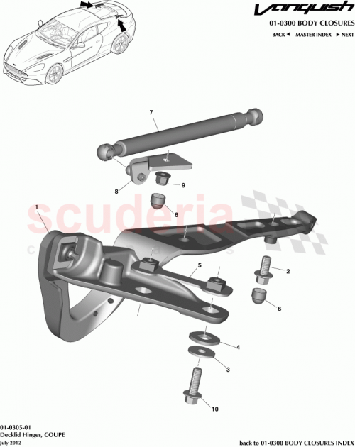Part Diagram for Aston Martin CD33-406A10-AB
