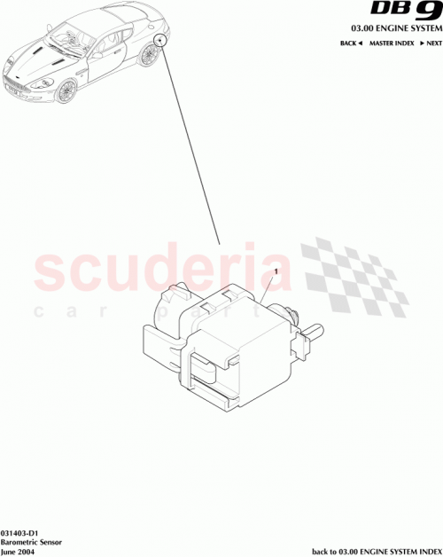 Part Diagram for Aston Martin 1R12-39-10135