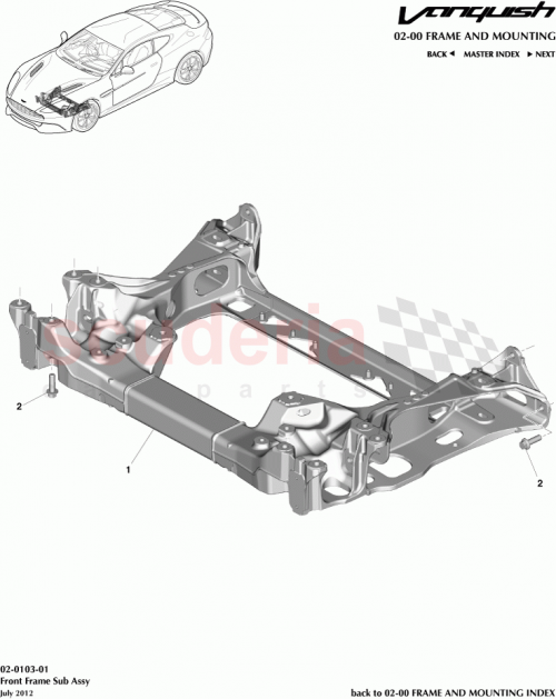 Part Diagram for Aston Martin DG43-5019-AG