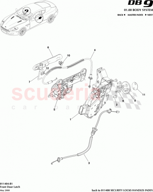 Part Diagram for Aston Martin ED33-21813-AB