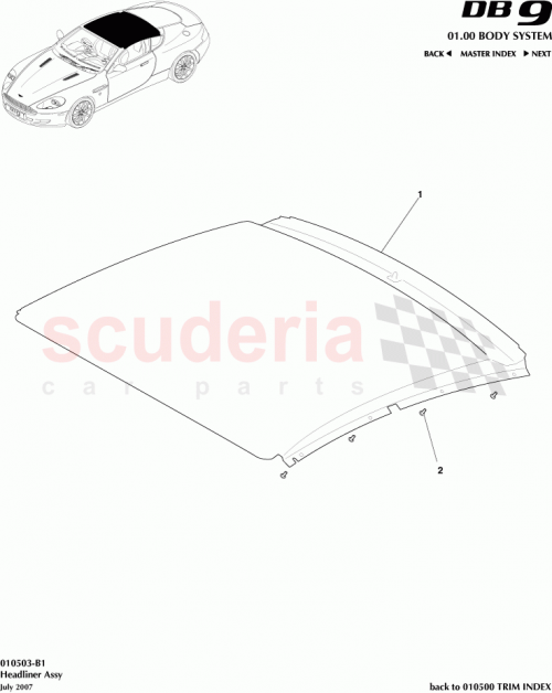 Part Diagram for Aston Martin 2R83-519D36-AA