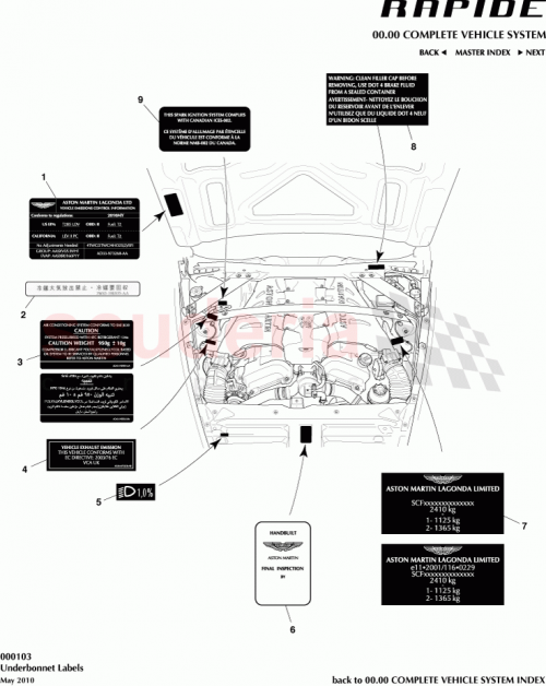 Part Diagram for Aston Martin AG43-975259-BA