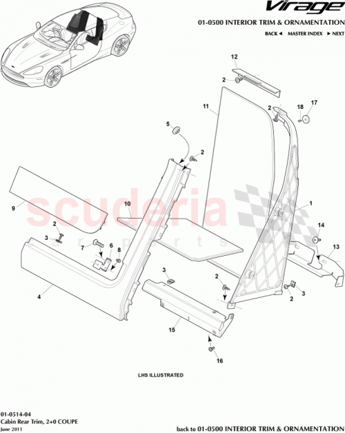 Part Diagram for Aston Martin 8D330465A02AA