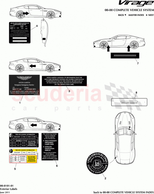 Part Diagram for Aston Martin AG43973624EA