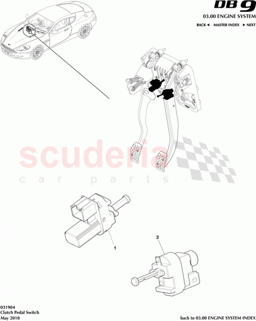 Part Diagram for Aston Martin 4G43-37-10017
