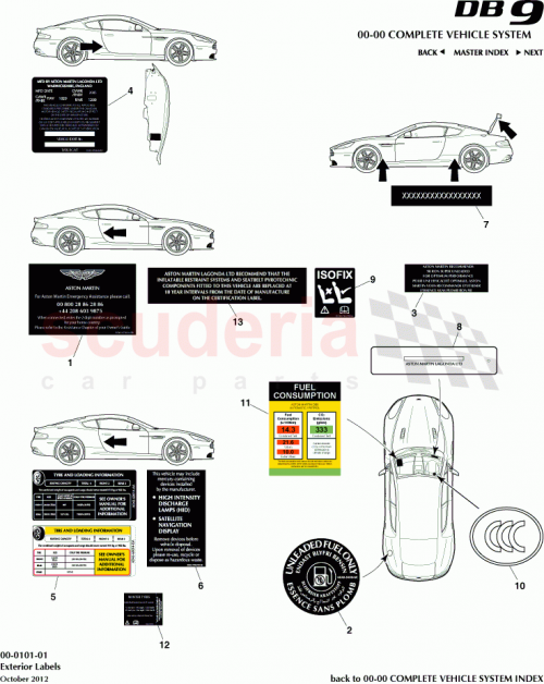 Part Diagram for Aston Martin AD33-69014-FA