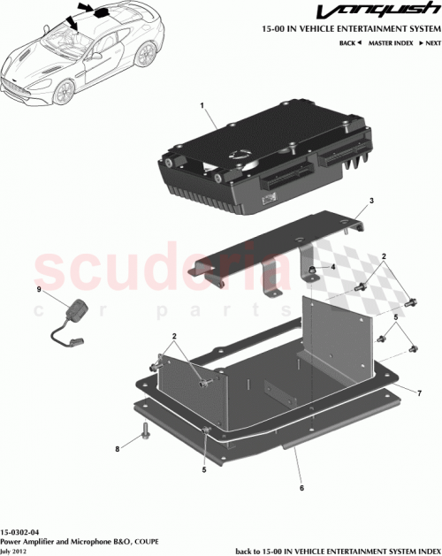 Part Diagram for Aston Martin CD33-19A070-AC