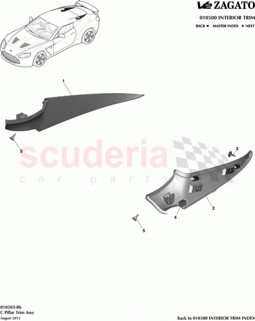 Part Diagram for Aston Martin 9G43-18564-AA