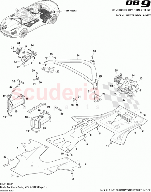 Part Diagram for Aston Martin GOED33-108A87-AD