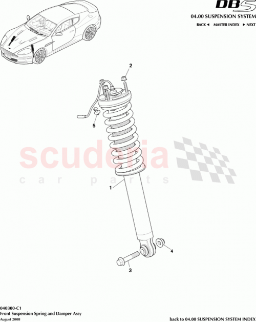 Part Diagram for Aston Martin 8D33-18B036-AI