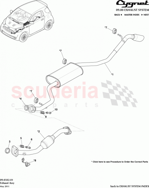 Part Diagram for Aston Martin 90501-W0007