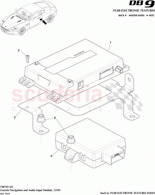 Part Diagram for Aston Martin CG43-10E898-AL