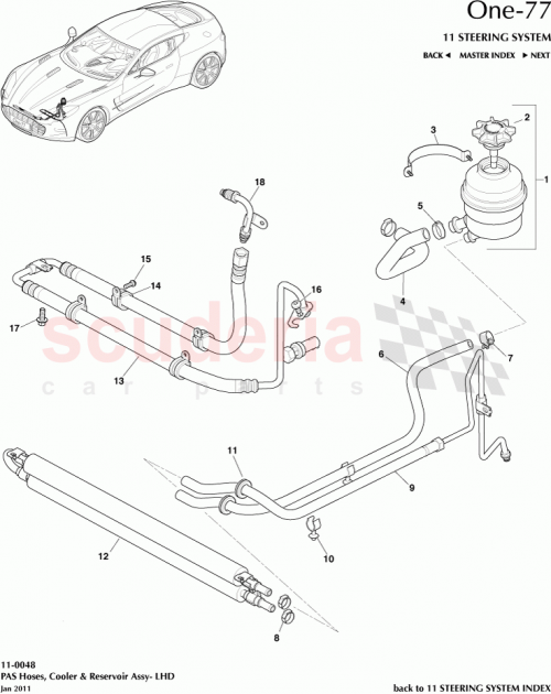 Part Diagram for Aston Martin 12023-03-8736-AA