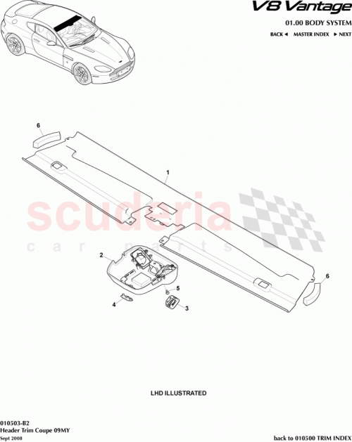 Part Diagram for Aston Martin 8D33-519A58-ACW