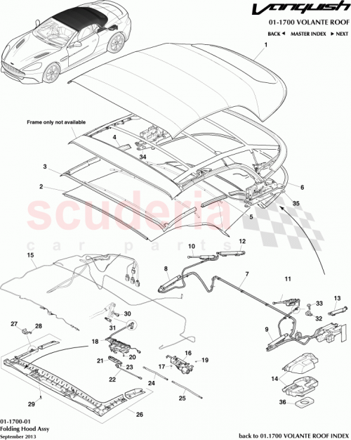 Part Diagram for Aston Martin ED33-7650B20-AB