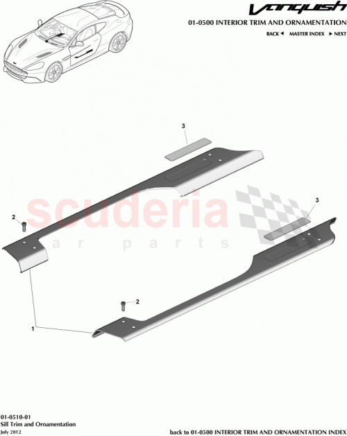Part Diagram for Aston Martin CD33-80-10020