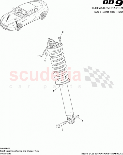 Part Diagram for Aston Martin DG43-18B036-BB