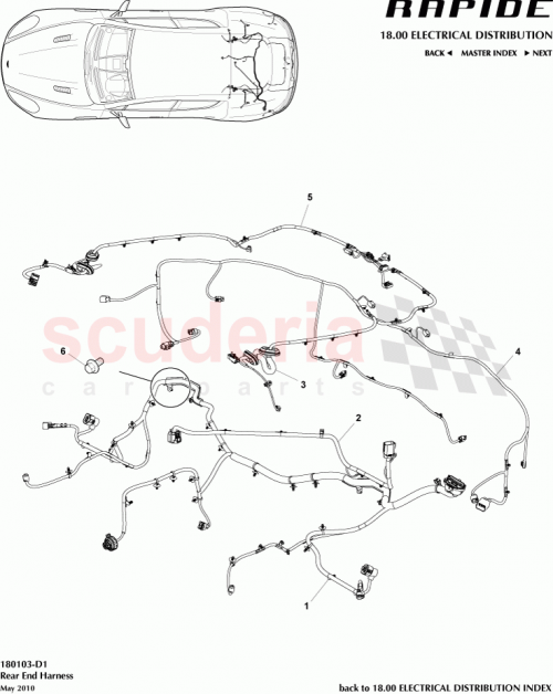 Part Diagram for Aston Martin CD43-15B484-AC