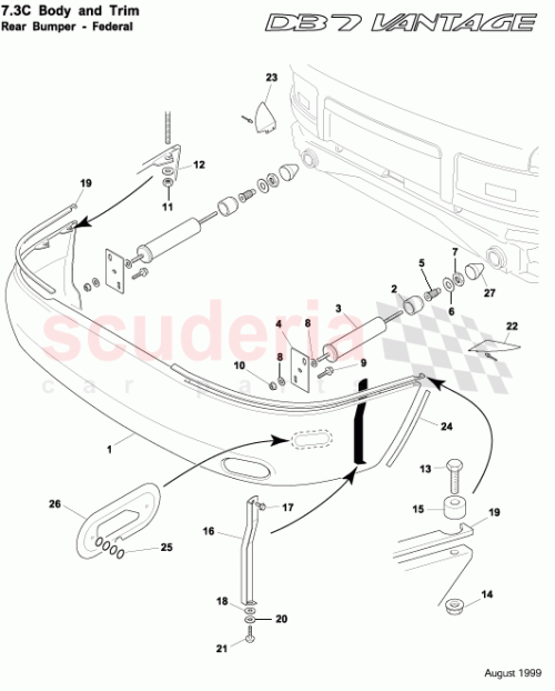Part Diagram for Aston Martin 72-111688-AA