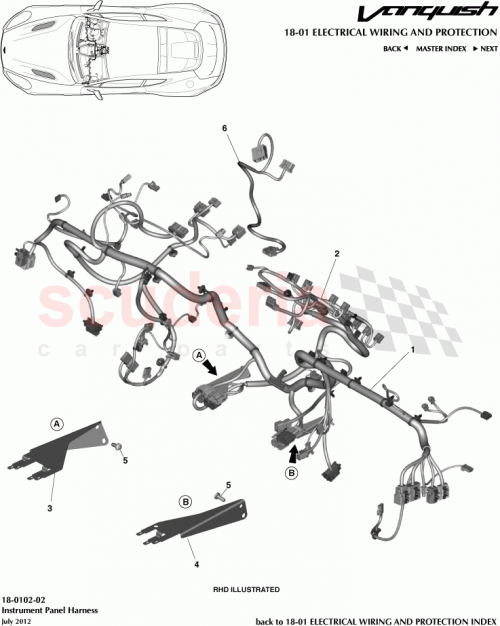 Part Diagram for Aston Martin DD33-9137-AB