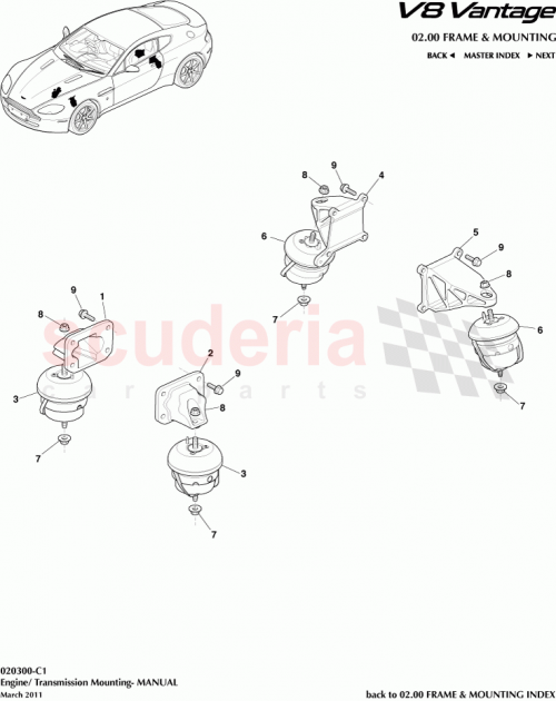 Part Diagram for Aston Martin BG33-7M125-DB