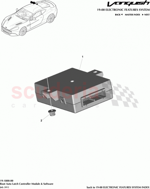 Part Diagram for Aston Martin CD33-26490-BC
